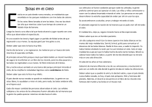 LECTURA : BOLAS EN EL CIELO COMPRENSION LECTORA
