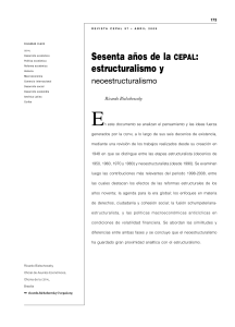 Bielschowsky, R. (2009). Sesenta años de la CEPAL: estructuralismo y neoestructuralismo