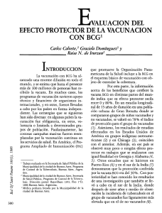 Efecto protector de la vacuna BCG