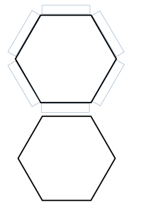 TARJETA HEXAGONAL PARA SORPRENDER