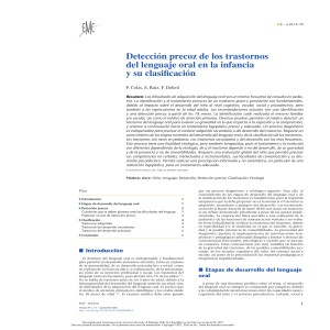 Detección precoz de los trastornos del lenguae