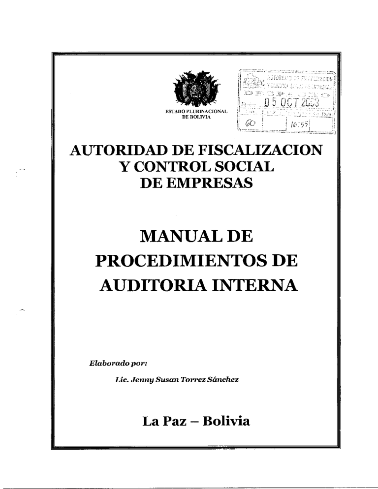 Manual De Procedimientos De Auditoria Interna 3072