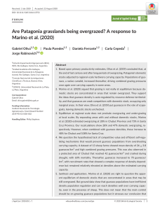 Oliva et al 2020 Are Patagonia grasslands being overgrazed A response to Marino et al. (2020)