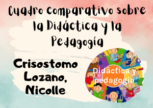 Cuadro comparativo entre didáctica y pedagogía-Crisostomo