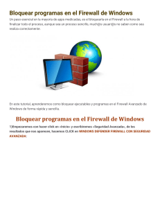 Bloquear programas en el Firewall