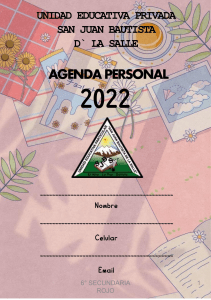 6° SECUNDARIA ROJO - AGENDA 2022