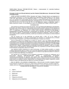NORMA Oficial Mexicana NOM-006-STPS-2014, Manejo y almacenamiento de materiales-Condiciones de seguridad y salud en el trabajo.