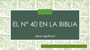 El n° 40 en la biblia