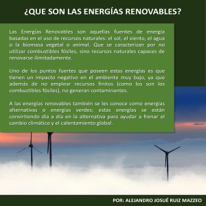 ¿Que son las energías renovables?