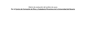 Matriz de evaluacion del analisis de casos