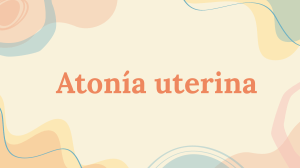 Atonía uterina 