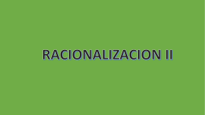 TEORIA-RACIONALIZACION II