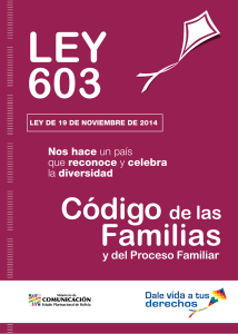 Ley 603 Código de las Familias y del Proceso Familiar