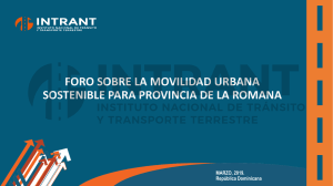 Foro sobre la movilidad urbana sostenible para la provincia La Romana
