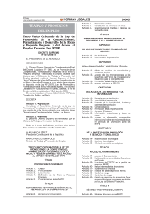 Decreto Supremo N° 007-2008-TR TUO de la Ley de Promoción de la Competitividad, Formalización y Desarrollo de la Micro y Pequeña Empresa y del Acceso al Empleo Decente - Ley MYPE (Derogado)