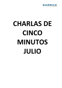 CHARLA DE 5 MINUTOS - JULIO 2022