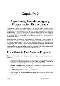 13. Algoritmos, Pseudocódigos y Programación Estructurada autor Manuel Domitsu Kono