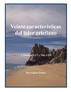 Veinte caracteristicas del lider cristianio