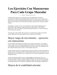 Los Ejercicios Con Mancuernas Para Cada Grupo Muscular