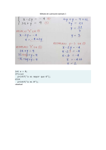 M&eacute;todo de sustituci&oacute;n ejemplo 1