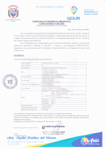 CERTIFICACION DE PARAMETROS ZAFIRO