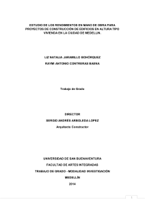 Estudio Rendimiento Mano Jaramillo 2015
