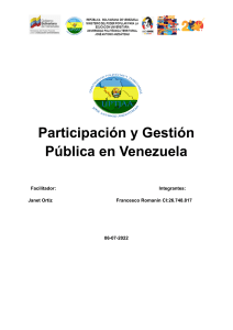 Participación y Gestión Pública en Venezuela