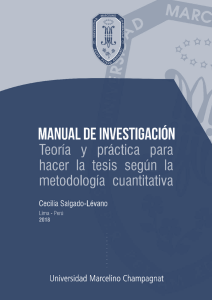 Salgado, Cecilia (2018). Manual de Investigación. Biblioteca Rambell