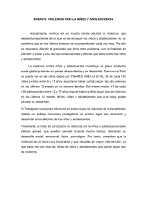 ENSAYO VIOLENCIA CON LA NI&Ntilde;EZ Y ADOLESCENCIA..