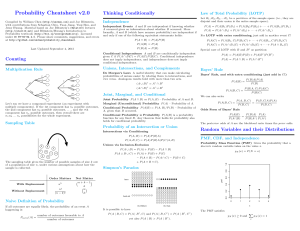 Probability and Statistics Cheat Sheet(s)