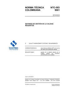 NTC ISO 9001 - 2015