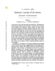 Debussy&rsquo;s Concept of the Dream: Musical and Literary Influences