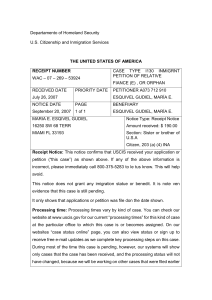 USCIS I-130 Receipt Notice: Form I-130 Petition Receipt