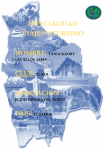 Especialidad en Viajes y Turismo - Tania Kaory Cevallos Jama