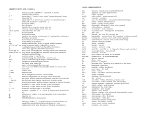 LXX Apparatus Chart