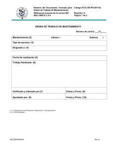 Formato Orden de Trabajo