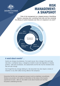 Risk Management: A Snapshot Guide