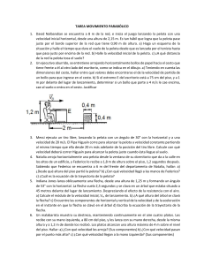 Tarea de Movimiento Parab&oacute;lico: Problemas de F&iacute;sica