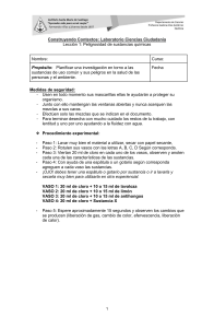 Laboratorio de Qu&iacute;mica: Peligrosidad de Sustancias Qu&iacute;micas