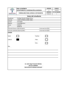 Student Leave Request Form - Universidad Domingo Savio