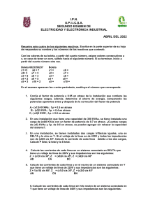 Examen Electricidad y Electr&oacute;nica Industrial Abril 2022 I.P.N.