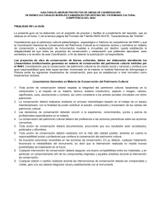 Gu&iacute;a para Proyectos de Conservaci&oacute;n INAH