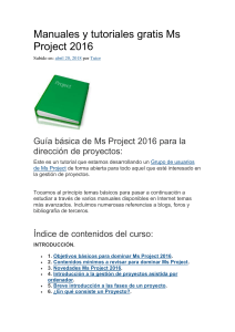 Manual Ms Project  2016