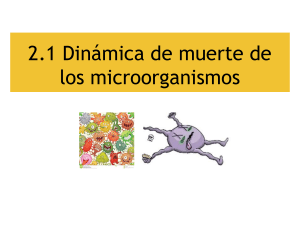2.1 Dinámica de muerte de los microorganismos