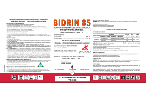 Etiq. BIDRIN 85 x 1 L