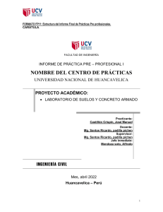 FORMATO FP11- ESTRUCTURA DEL INFORME 1 DE PRÁCTICAS ( realizado )