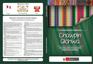 Yachachinapaq shimikuna - chawpin qichwa Vocabulario pedagógico quechua central