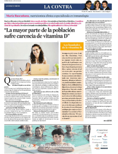 La Vanguardia Julio 6 Vitamina D