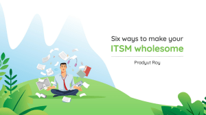 Six ways to make your ITSM wholesome