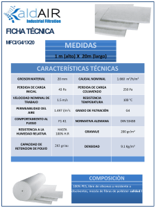 FICHA TECNICA FILTROS ALDAIR